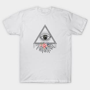 Triangle Eye Design, Third Eye Pyramid Artwork, Spirituality T-Shirt